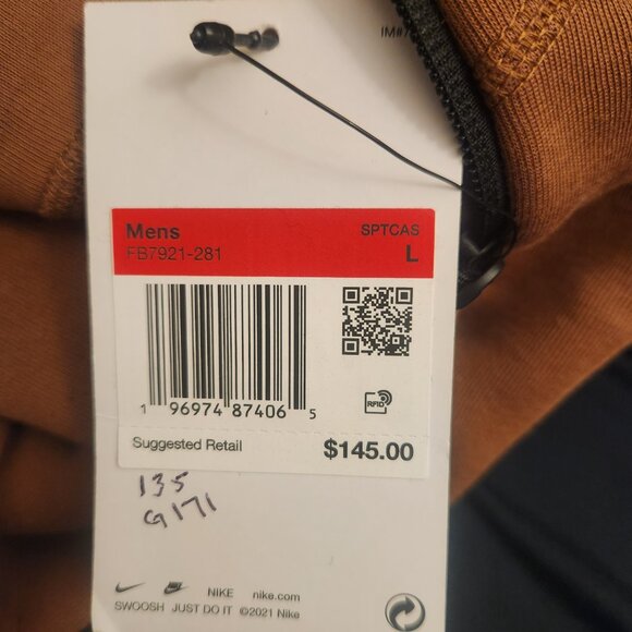 Nike Sportswear Tech Fleece Windrunner Light British Tan FB7921-281 Men Size L - Picture 7 of 7